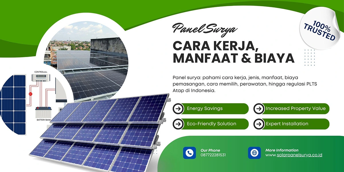 Panel surya terpasang di atap rumah menyerap sinar matahari untuk menghasilkan listrik