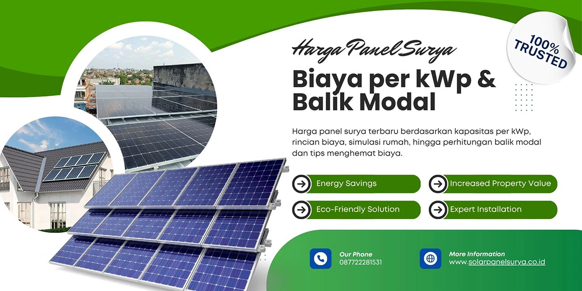 harga panel surya berdasarka kapasitas per kWP