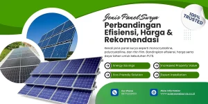 Jenis Panel Surya: Perbandingan Efisiensi, Harga & Rekomendasi