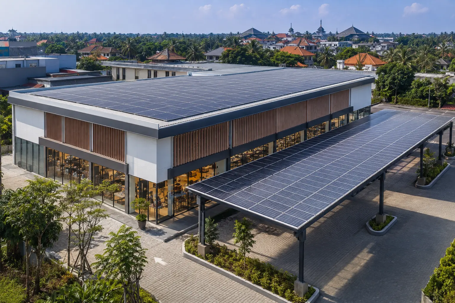 Panel Surya untuk Bangunan Komersial