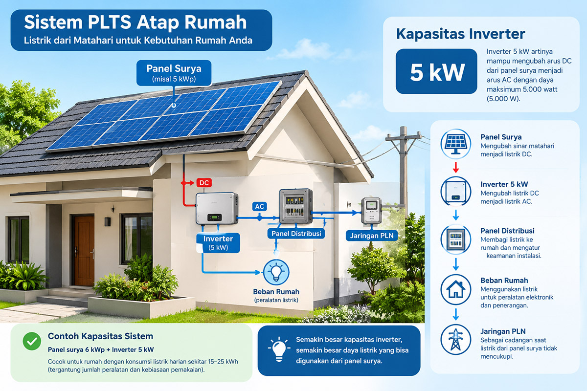 batas kapasitas PLTS Atap panel surya