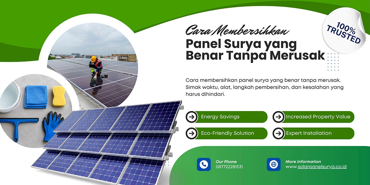 cara membersihkan panel surya yang benar